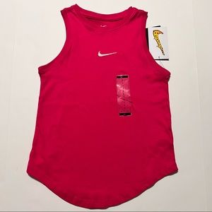Nike kids girls sleeveless shirt pink size small